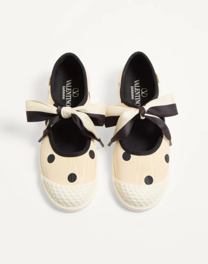 Adidași Ballerina Bay By Bay din țesătură moiré Plus De Pois Adidași Ballerina Bay By Bay din țesătură moiré Plus De Pois