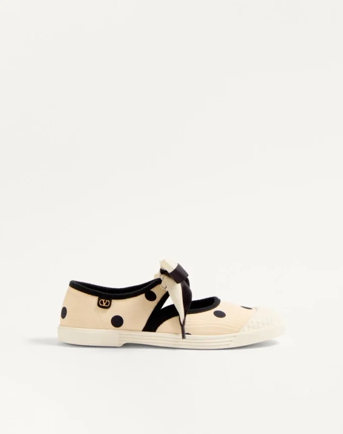 Adidași Ballerina Bay By Bay din țesătură moiré Plus De Pois Adidași Ballerina Bay By Bay din țesătură moiré Plus De Pois