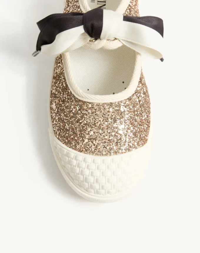 Adidași Bay By Bay Ballerina din țesătură cu sclipici