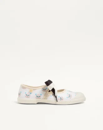 Adidași din țesătură Bay By Bay Ballerina cu imprimeu Le Chat De La Maison
