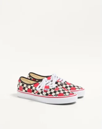 Adidași joși din țesătură Valentino Garavani și Vans cu imprimeu VLogo Checkerboard și detalii cu buline