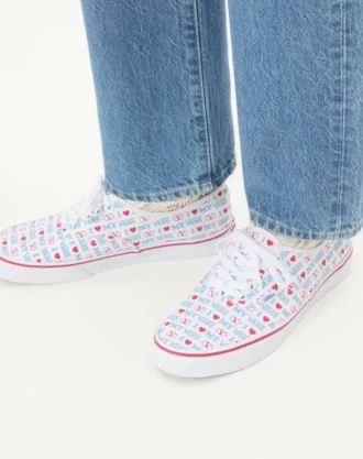 Adidași joși Valentino Garavani și Vans din țesătură cu imprimeu Valentino Vans Love