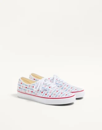 Adidași joși Valentino Garavani și Vans din țesătură cu imprimeu Valentino Vans Love