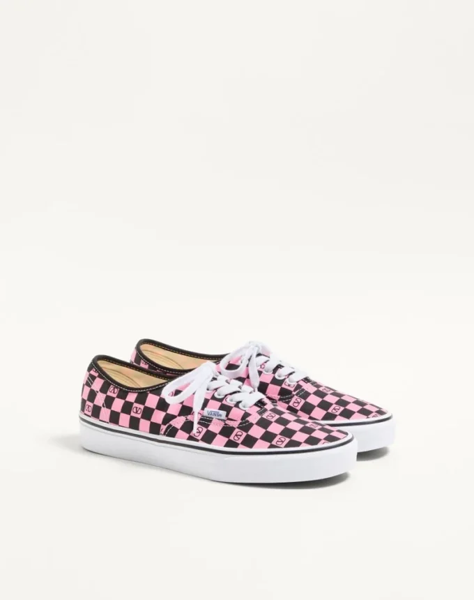 Adidași joși Valentino Garavani și Vans din țesătură cu imprimeu VLogo Checkerboard Adidași joși Valentino Garavani și Vans din țesătură cu imprimeu VLogo Checkerboard