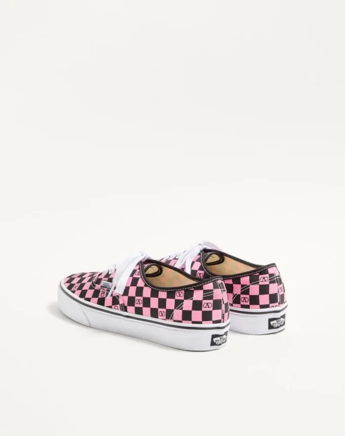 Adidași joși Valentino Garavani și Vans din țesătură cu imprimeu VLogo Checkerboard Adidași joși Valentino Garavani și Vans din țesătură cu imprimeu VLogo Checkerboard