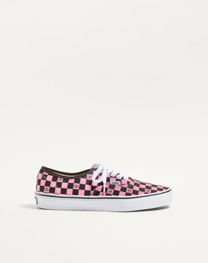 Adidași joși Valentino Garavani și Vans din țesătură cu imprimeu VLogo Checkerboard Adidași joși Valentino Garavani și Vans din țesătură cu imprimeu VLogo Checkerboard