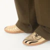Adidași Kicky din piele nappa laminată