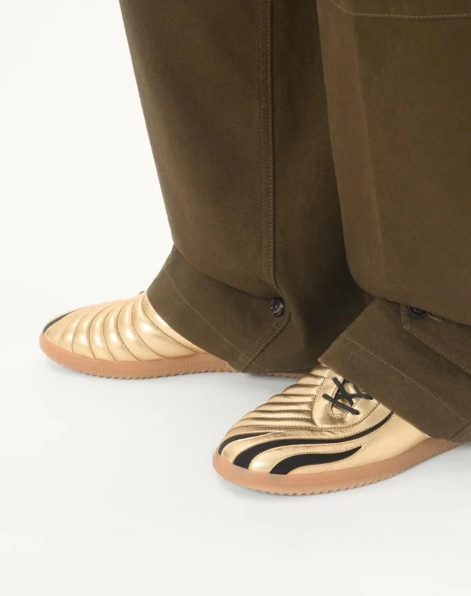Adidași Kicky din piele nappa laminată