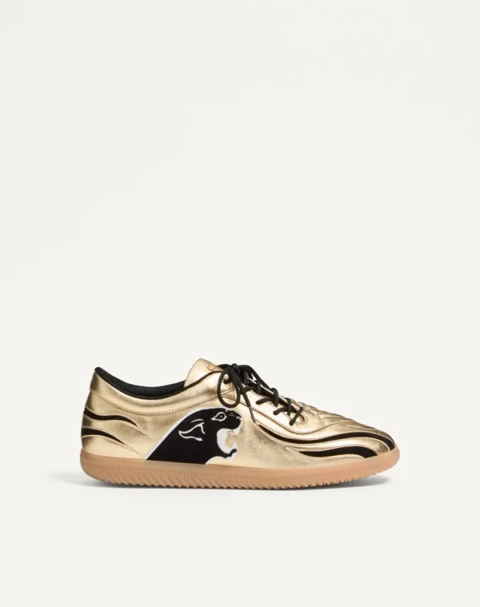 Adidași Kicky din piele nappa laminată