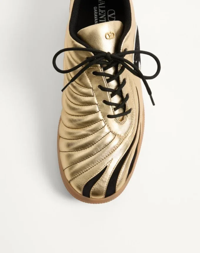Adidași Kicky din piele nappa laminată