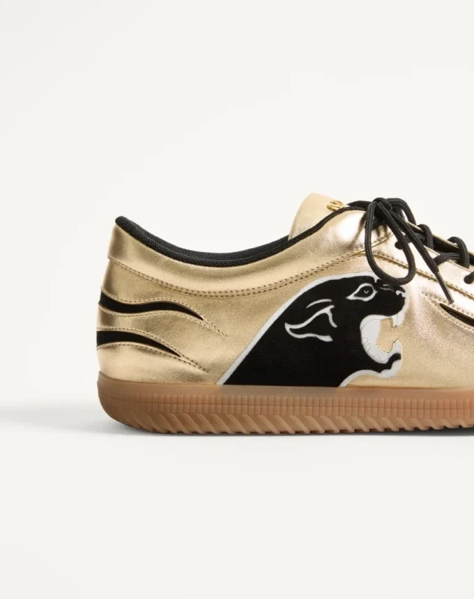 Adidași Kicky din piele nappa laminată