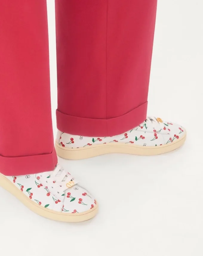 Adidași Royco din piele de vițel nappa cu model Cherryfic