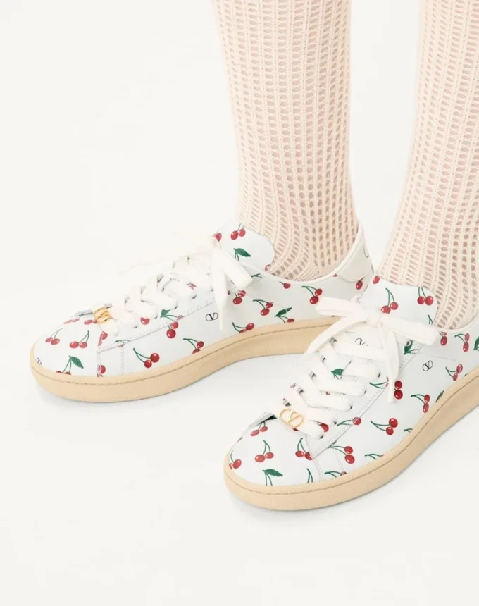 Adidași Royco din piele de vițel nappa cu model Cherryfic Adidași Royco din piele de vițel nappa cu model Cherryfic