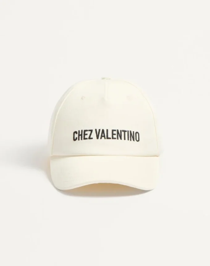Șapcă de baseball din bumbac Chez Valentino cu broderie