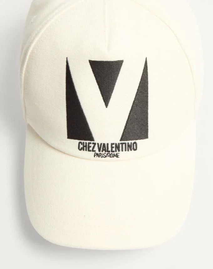 Șapcă de baseball din bumbac Chez Valentino cu broderie