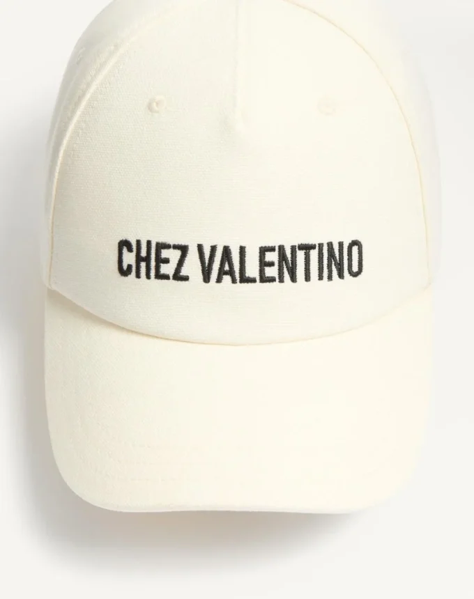 Șapcă de baseball din bumbac Chez Valentino cu broderie