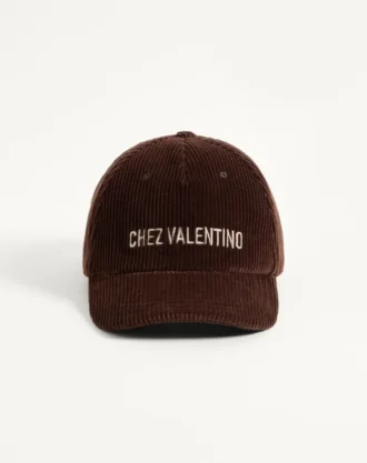 Șapcă de baseball din catifea Chez Valentino cu broderie