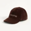 Șapcă de baseball din catifea Chez Valentino cu broderie