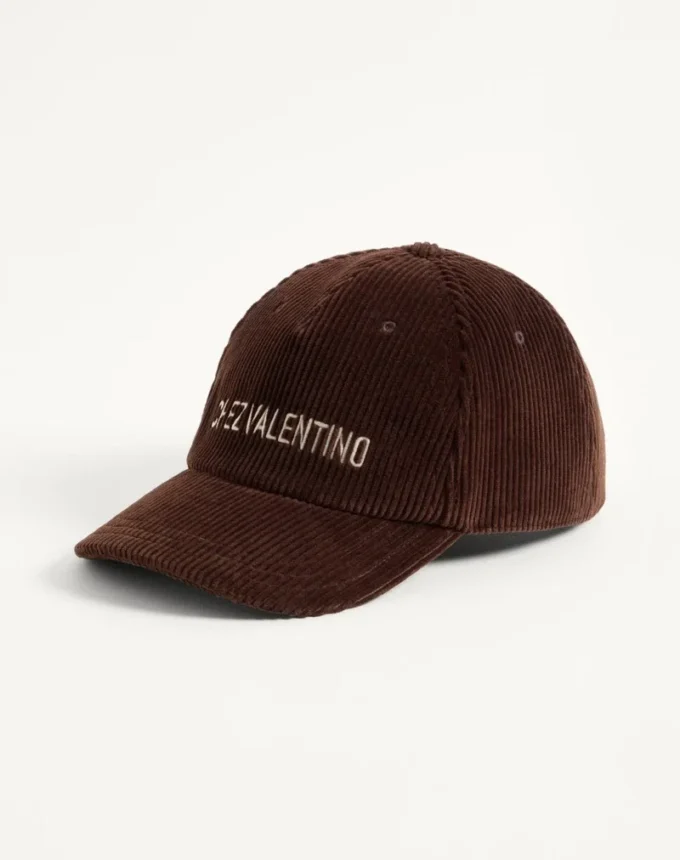 Șapcă de baseball din catifea Chez Valentino cu broderie