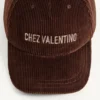 Șapcă de baseball din catifea Chez Valentino cu broderie