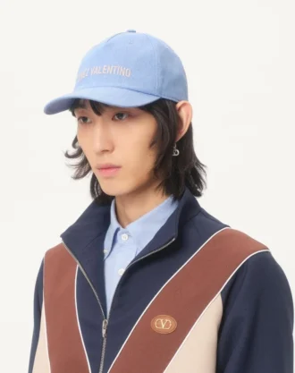 Șapcă de baseball din denim Chez Valentino cu broderie