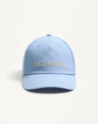 Șapcă de baseball din denim Chez Valentino cu broderie