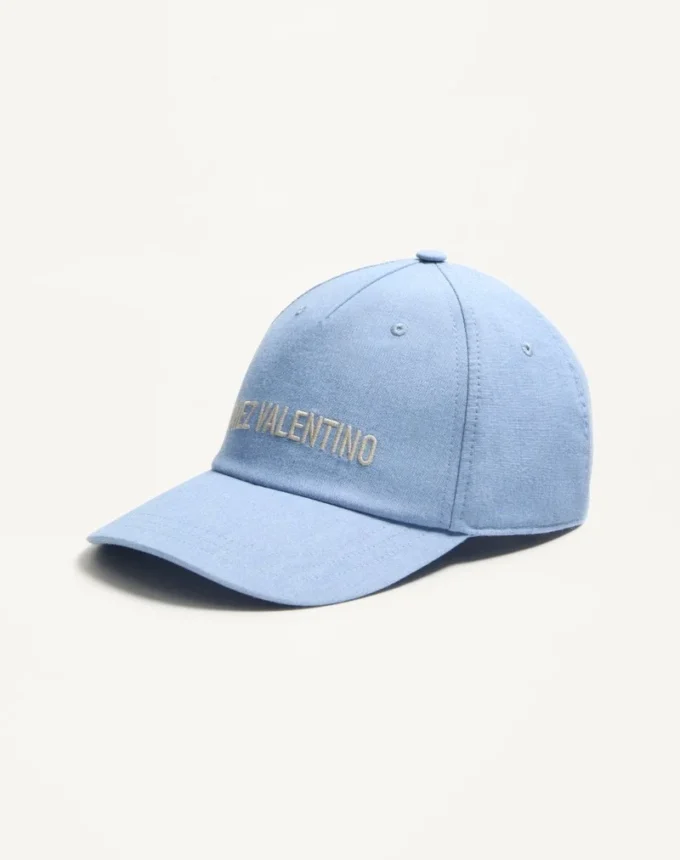 Șapcă de baseball din denim Chez Valentino cu broderie