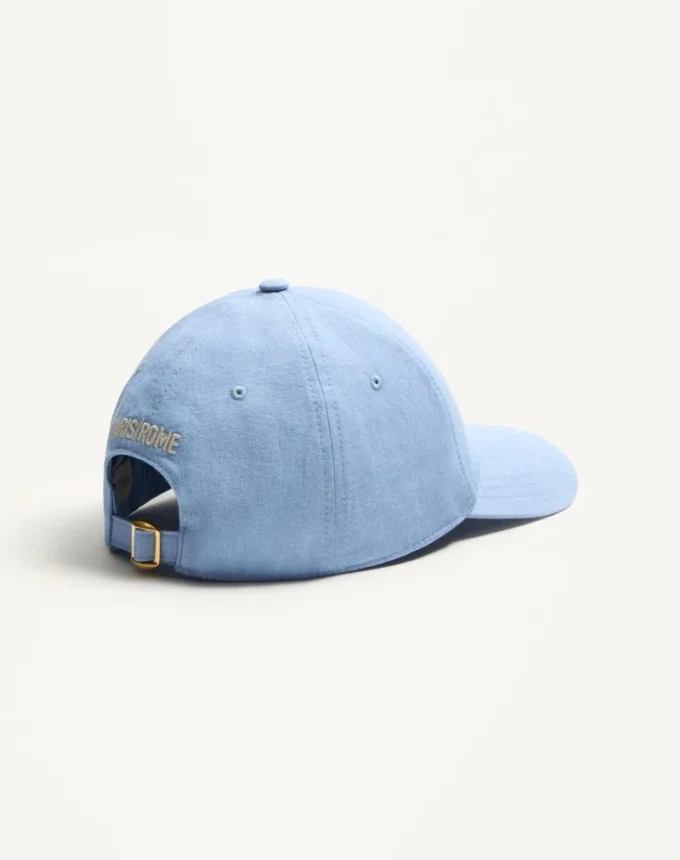 Șapcă de baseball din denim Chez Valentino cu broderie