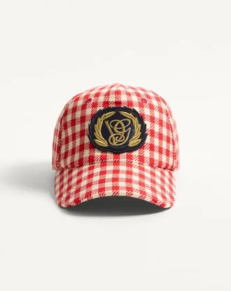 Șapcă de baseball Valentino Garavani din bumbac și lână cu patch