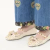Balerini Mary-Jane Bowow din piele de capră cu ținte Balerini Mary-Jane Bowow din piele de capră cu ținte