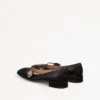 Balerini Mary-Jane Preshoes din piele de capră cu nasture cu bijuterie 20 mm