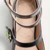Balerini Preshoes cu curele din piele de capră și nasturi bijuterie 20 mm Balerini Preshoes cu curele din piele de capră și nasturi bijuterie 20 mm