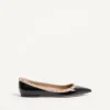 Balerini Rockstud din piele lăcuită