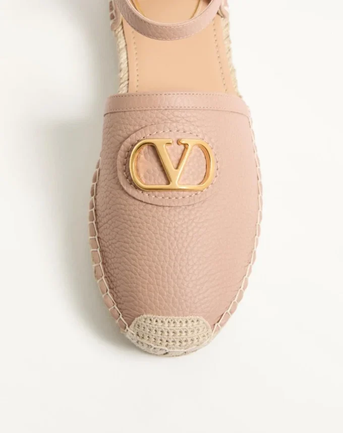 Balerini Vlogo Signature din piele de vițel granulată 25 mm Balerini Vlogo Signature din piele de vițel granulată 25 mm