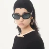Bandă pentru păr din cașmir și dantelă VLogo Signature
