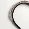 Bandă pentru păr din lână și mătase Valentino cu broderie Bandă pentru păr din lână și mătase Valentino cu broderie