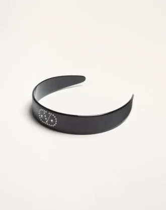 Bandă pentru păr Vlogo Signature din rășină, metal și cristale