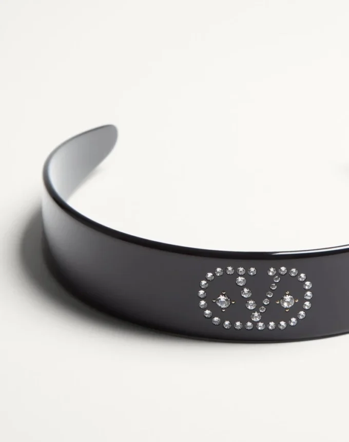Bandă pentru păr Vlogo Signature din rășină, metal și cristale Bandă pentru păr Vlogo Signature din rășină, metal și cristale