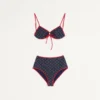 Bikini din lycra cu imprimeu Cherryfic
