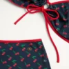Bikini din lycra cu imprimeu Cherryfic