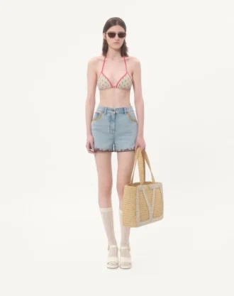 Bikini din lycra cu imprimeu Gelatini și buline