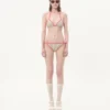 Bikini din lycra cu imprimeu Gelatini și buline