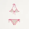 Bikini din lycra cu imprimeu Gelatini și buline