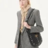 Blazer cu două rânduri de nasturi din țesătură Natté Blazer cu două rânduri de nasturi din țesătură Natté