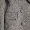 Blazer cu două rânduri de nasturi din țesătură Natté Blazer cu două rânduri de nasturi din țesătură Natté
