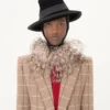 Blazer din lână cu două rânduri de nasturi și model în carouri Blazer din lână cu două rânduri de nasturi și model în carouri