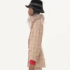 Blazer din lână cu două rânduri de nasturi și model în carouri Blazer din lână cu două rânduri de nasturi și model în carouri