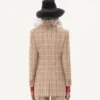 Blazer din lână cu două rânduri de nasturi și model în carouri Blazer din lână cu două rânduri de nasturi și model în carouri