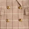 Blazer din lână cu două rânduri de nasturi și model în carouri Blazer din lână cu două rânduri de nasturi și model în carouri