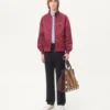 Blouson din nailon cu patch VLogo Blouson din nailon cu patch VLogo